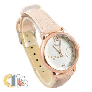 ⭕️ ساعت مچی زیبا با بند چرمی طرح لاو