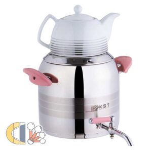 کتری و قوری ترک استیل کی اس تی KST مدل 4020A دسته باکالیت