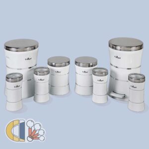 سرویس آشپزخانه 8 پارچه کمر باریک سفید یونیک مدل 4592