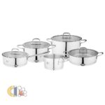 سرویس قابلمه استیل کی اس تی مدل 7010 11 پارچه