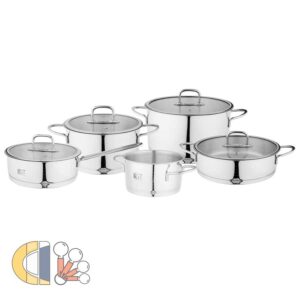 سرویس قابلمه استیل 11 پارچه کی اس تی مدل 7010