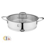 تابه استیل دو دسته کی اس تی مدل 7027 سایز 28