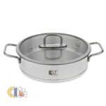 تابه استیل دو دسته کی اس تی مدل 7023 سایز 24