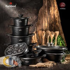 سرویس قابلمه 17 پارچه راکلند مدل کره ای مشکی