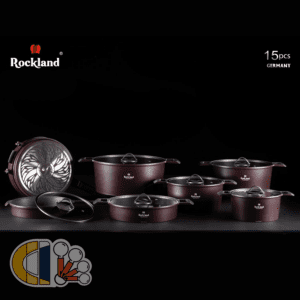 سرویس قابلمه 15 پارچه راکلند مدل آلمانی بادمجانی