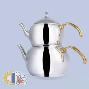 کتری و قوری استیل 2.5 لیتر لوله دار یونیک Unique مدل 7270